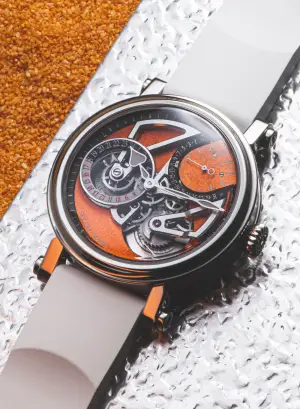 Speake Marin Openworked Dual Time Terracotta