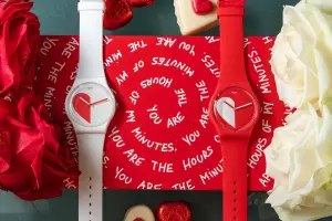 Swatch Half <3 Red and Half <3 White