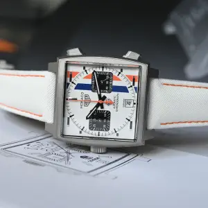 TAG Heuer Monaco Chronograph Gulf White Dial