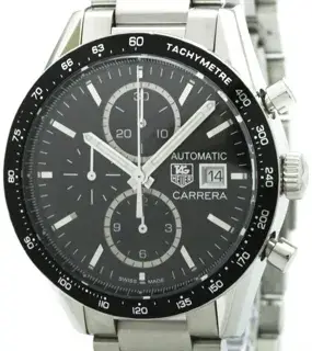 TAG Heuer TAG Heuer Carrera CV201AL 41mm Stainless steel Black and Silver