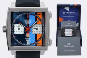 TAG Heuer TAG Heuer Monaco CAW211R 39mm Stainless steel Blue and Orange