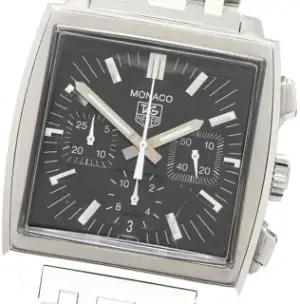 TAG Heuer TAG Heuer Monaco CW2111-0 22mm Stainless steel Black