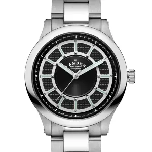 The Camden Watch Company No.253 Black and Steel on Metal Bracelet