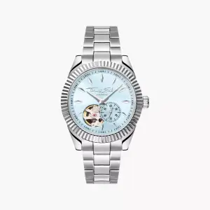 Thomas Sabo Silver automatic watch with 36 mm and ice blue dial