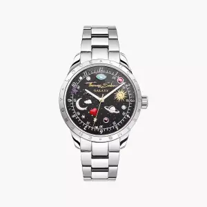 Thomas Sabo Watch with cosmic dial in black silver-coloured