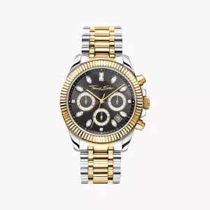 Thomas Sabo Watch Divine Chrono with dial in black yellow gold-coloured