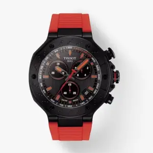 Tissot Tissot T-RaceT141.417.37.061.01 Chrono 45 mm Black PVD Red Rubber Men's Watch