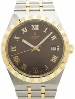 Tudor Tudor Royal 28503 38mm Yellow gold and Stainless steel Brown, Price & Market Data