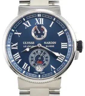 Ulysse Nardin Ulysse Nardin Marine 1183-126-7M/43 43mm Stainless steel Blue