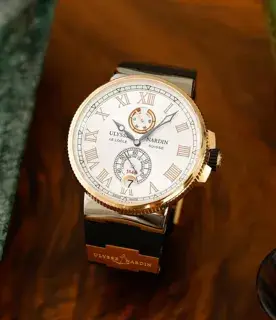 Ulysse Nardin Ulysse Nardin Marine 1185-122 45mm Rose gold and Stainless steel Silver