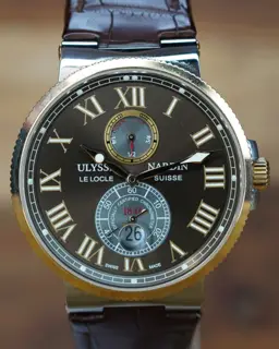 Ulysse Nardin Ulysse Nardin Marine 265-67 43mm Rose gold and Stainless steel Brown