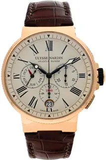 Ulysse Nardin Ulysse Nardin Marine Chronograph 1532-150/40 43mm Rose gold White