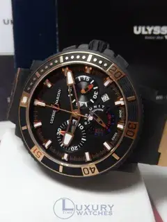 Ulysse Nardin Ulysse Nardin Maxi Marine 353-95LE-3C BIG UNIT 46mm Yellow gold and Stainless steel Black