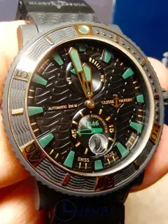 Ulysse Nardin Ulysse Nardin Maxi Marine 263-92LE-3C/928-RG 46mm Yellow gold and Stainless steel Black
