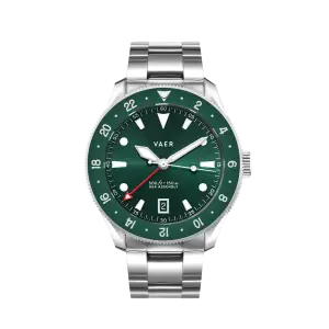 Vaer G2 Meridian Green GMT - 39mm USA