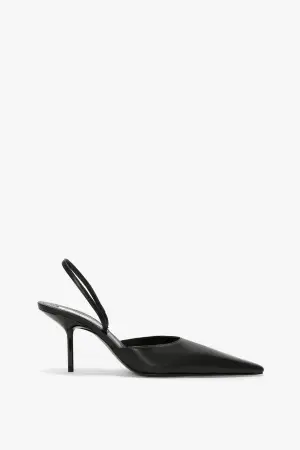 Victoria Beckham Sloane Halter Back 75 In Black Leather
