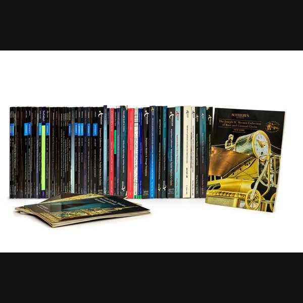 Sotheby's, Christie's and Antiquorum A set of 55 auction house watch catalogues, from 1992 to 2010 | 蘇富比、佳士得及安帝古倫 一套 55 冊拍賣行手錶圖錄，由 1992 年到 2010 年印刷