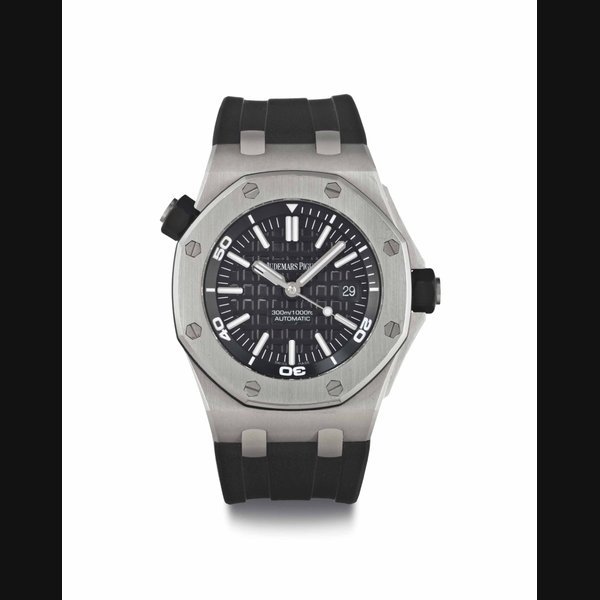 Audemars Piguet Audemars Piguet, A Stainless Steel Automatic Diver's Watch With Date and Center Seconds SIGNED AUDEMARS PIGUET, ROYAL OAK OFFSHORE, NO. 1363, REF. 15703, MOVEMENT NO. 788358, CASE NO. H18227, CIRCA 2010