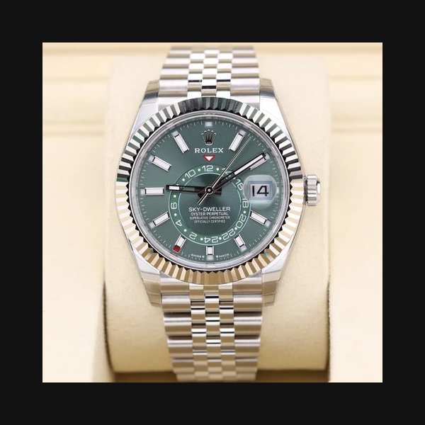 Rolex Rolex Sky-DwellerNEW 2026 Full Factory Stickers Sky-Dweller Green Dial Jubilee Fluted Bezel 336934 May 2026 Full Set NEW Factory Stickers