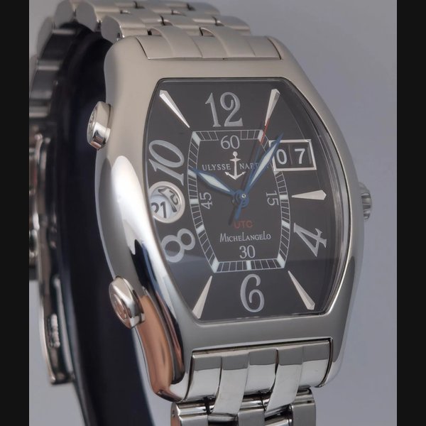 Ulysse Nardin Michelangelo UTC Dual Time Automatic Black Dial 35mm - 223-68 -