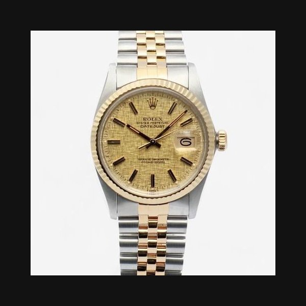 Rolex RolexDatejust 36 Original Bokashi Wide Boy Men's Combo Watch Vintage 1983 [U]