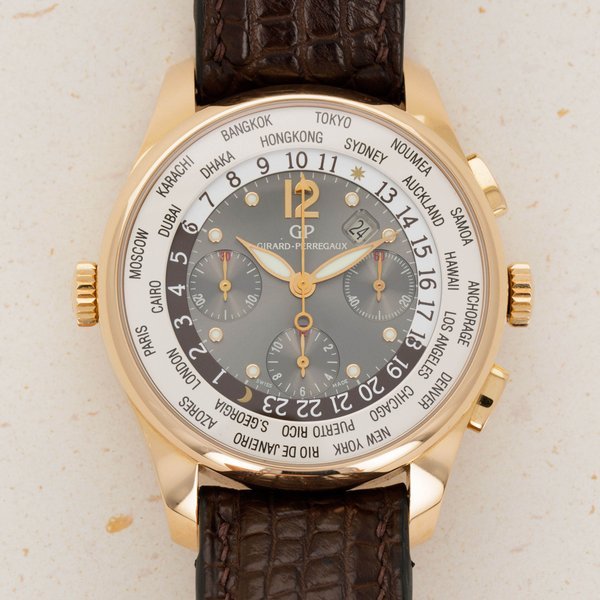 Girard Perregaux Girard Perregaux World Timer Chronograph WW.TC 49805-52-251-BACA 18k RG · 49805-52-251-BACA