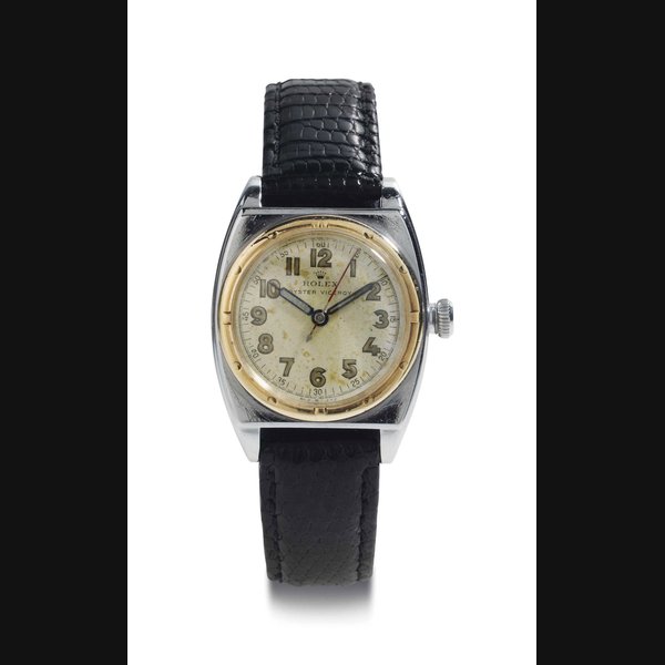 Rolex. A Stainless Steel And Gold Wristwatch SIGNED ROLEX, OYSTER, VICEROY, REF. 3359, CASE NO. 381'108, CIRCA 1945