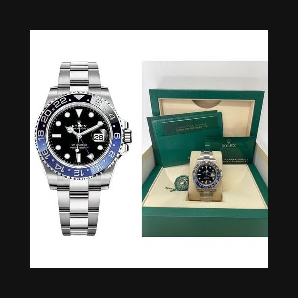 Rolex GMT-Master II40mm Black and Blue Batman Oyster Bracelet (126710BLNR)