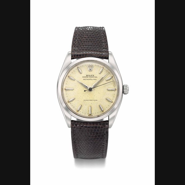 Rolex. A fine and rare stainless steel automatic wristwatch with sweep centre seconds Signed Rolex, Oyster Perpetual Super Precision Metropolitan, Ref. 5500, case No. 286'182, circa 1957