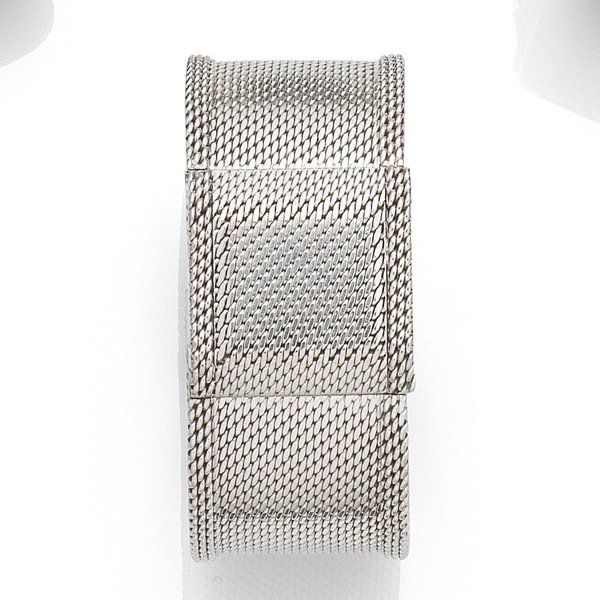 Piaget. An 18K white gold manual wind bracelet watch with concealed dial Case No.12461 H5, Circa 1980