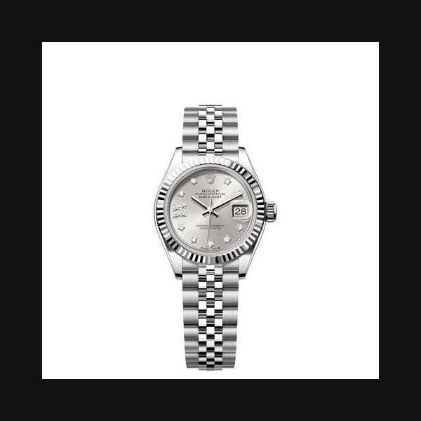 Rolex Rolex Lady-DatejustSilver Star Diamond Dial Stainless Steel Fluted Bezel Jubilee Bracelet