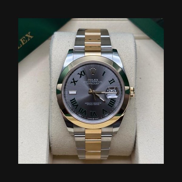 Rolex Datejust41 NEW 2026 Wimbledon Dial Two Tone Yellow Gold Smooth Bezel Oyster Bracelet Ref. 126303