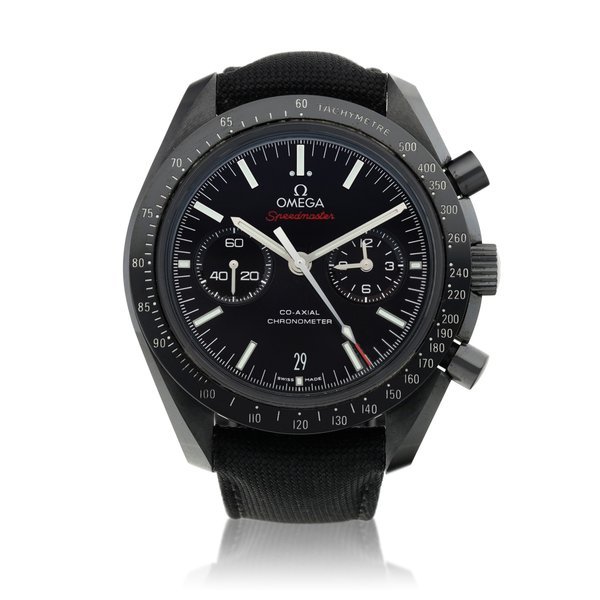 Omega Reference 311.92.44.51.01.007 Speedmaster 'Dark Side of the Moon', A black ceramic automatic chronograph wristwatch with date, Circa 2018