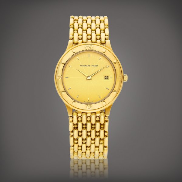 Audemars Piguet Meridian | A yellow gold bracelet watch with date, Circa 1982 | 愛彼 | Meridian  黃金鏈帶腕錶，備日期顯示，約1982年製