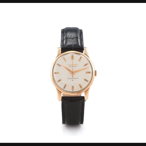 Seiko SEIKO REF. J14070GS GRAND SEIKO CHRONOMETER GOLD FILLED Seiko, Japan, Grand Seiko Chronometer, No. 603931, case No. 2210073, Ref. J14070GS. Made in the early 1960's. Fine, manual-winding, center seconds, water-resistant, 14K gold-filled wristwatch with 14K gold-filled Seiko buckle. | Important Modern & Vintage Timepieces | Hong Kong, 26 October 2013