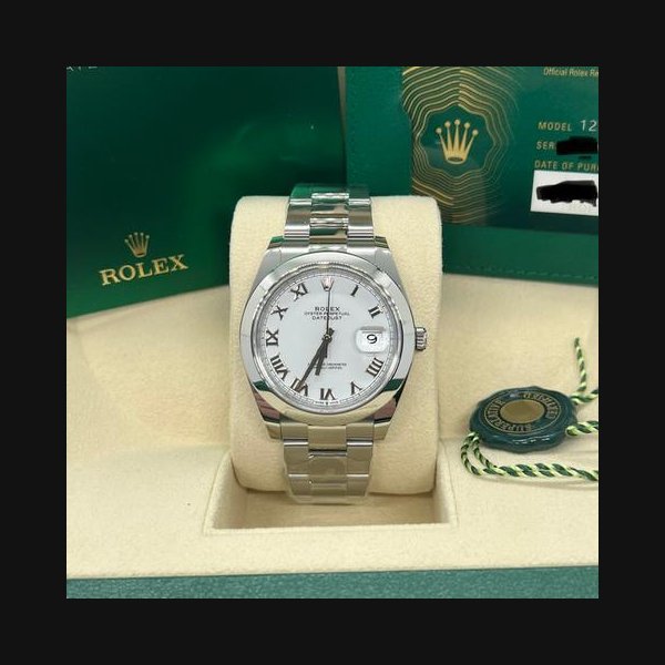 Rolex Rolex Datejust41 126300 White Roman New Unworn 2024 Box and Papers