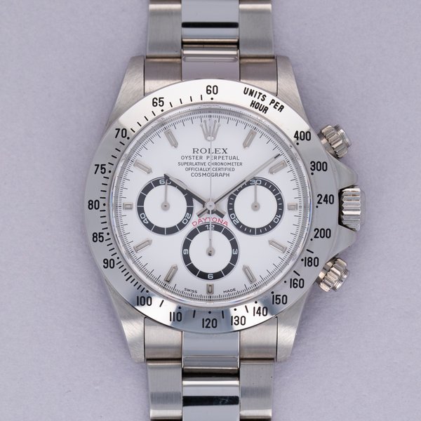 Rolex Rolex Cosmograph Daytona 16520 White Dial A Serial Box and Papers Near-Mint