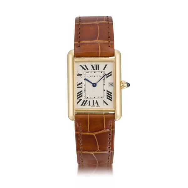 Cartier Tank Louis Cartier, Ref. 2441 Yellow Gold Wristwatch With Date Circa 2005