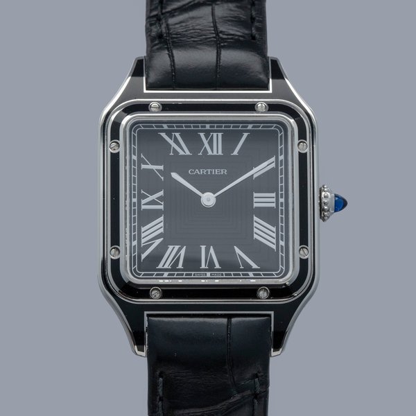 Cartier CARTIER SANTOS DUMONT BLACK LACQUERED STEEL CASE WSSA0046