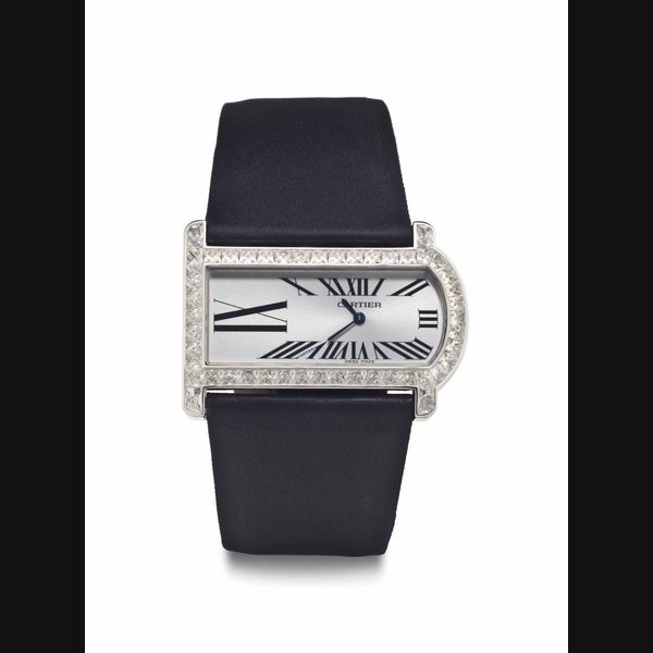 Cartier Cartier. A Limited Edition Lady's 18k White Gold and Diamond-set Wristwatch SIGNED CARTIER, NO. 10/25, CASE NO. 2717, NO. 000010SA, CIRCA 1995