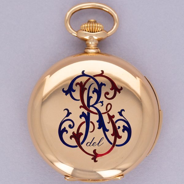 Patek Philippe Patek Philippe Hunter Cased Quarter Repeating Pocket Watch Enamel Dial 18k YG