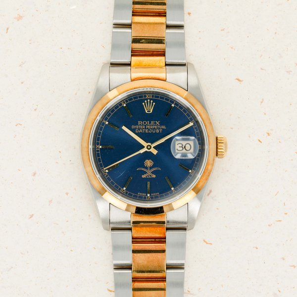 Rolex Rolex Datejust 16203 Blue Saudi Logo Dial Two Tone · 16203