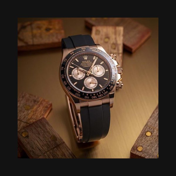 Rolex Rolex DaytonaCosmograph Daytona Everose Bright Black Sundust Oysterflex