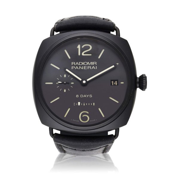 Panerai Reference Pam 384 Radiomir 8 Days Ceramica | A ceramic wristwatch with 8 day power reserve and date, Circa 2015