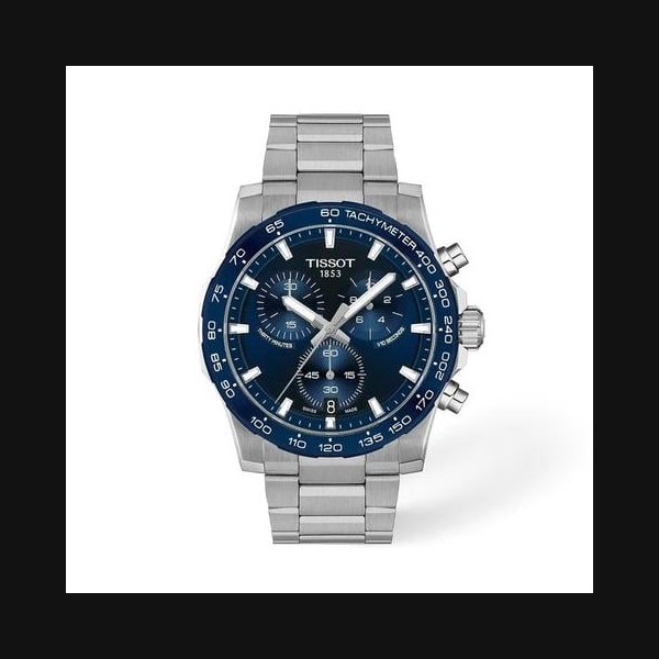 TissotSupersport Chrono 42mm Blue Dial Stainless Steel Watch T1254171104100