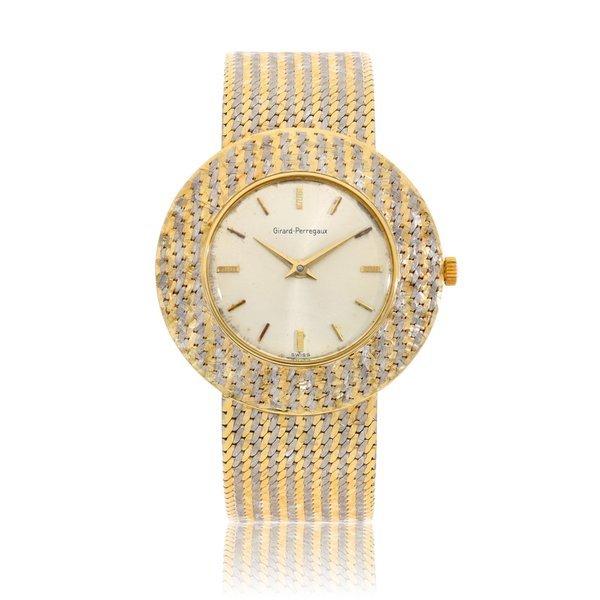 Girard-Perregaux A two colour gold bracelet watch, Circa 1980 | 芝柏 雙色金鏈帶腕錶，約1980年製