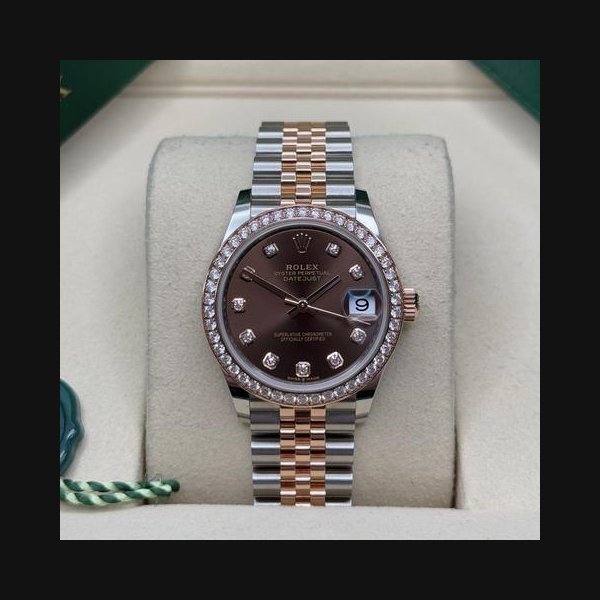 Rolex Rolex Lady-Datejust31 NEW 2026 Chocolate Diamond Dial Diamond Bezel Two Tone Rose Gold Jubilee