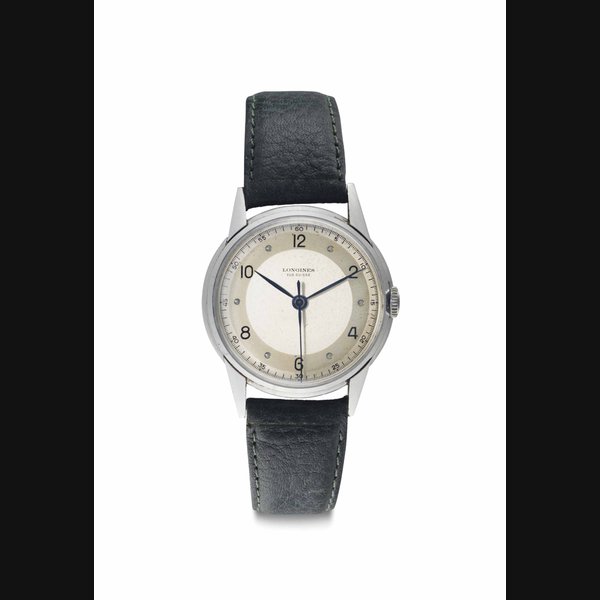 Longines. A Stainless Steel Wristwatch with Center Seconds Signed Longines, Ref. 5564, Movement No. 7'418'538, Circa 1948