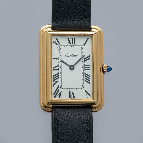 Cartier CARTIER JUMBO STEPPED TANK 15716 "NEW YORK" GOLD PLATED BRASS