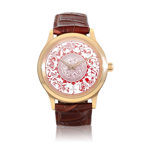 Jaeger-LeCoultre Jaeger-LeCoultre | Master Control, Reference Q14024E1, A limited edition pink gold wristwatch with polychrome enamel dial depicting Chinese zodiac, Circa 2010 | 積家 | Master Control 型號Q14024E1   限量版粉紅金腕錶，備多彩琺琅錶盤，約2010年製 · Q14024E1